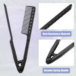 Unique Bargains Hair Straightening Comb Heat Resistance Home Straightener Styling Comb