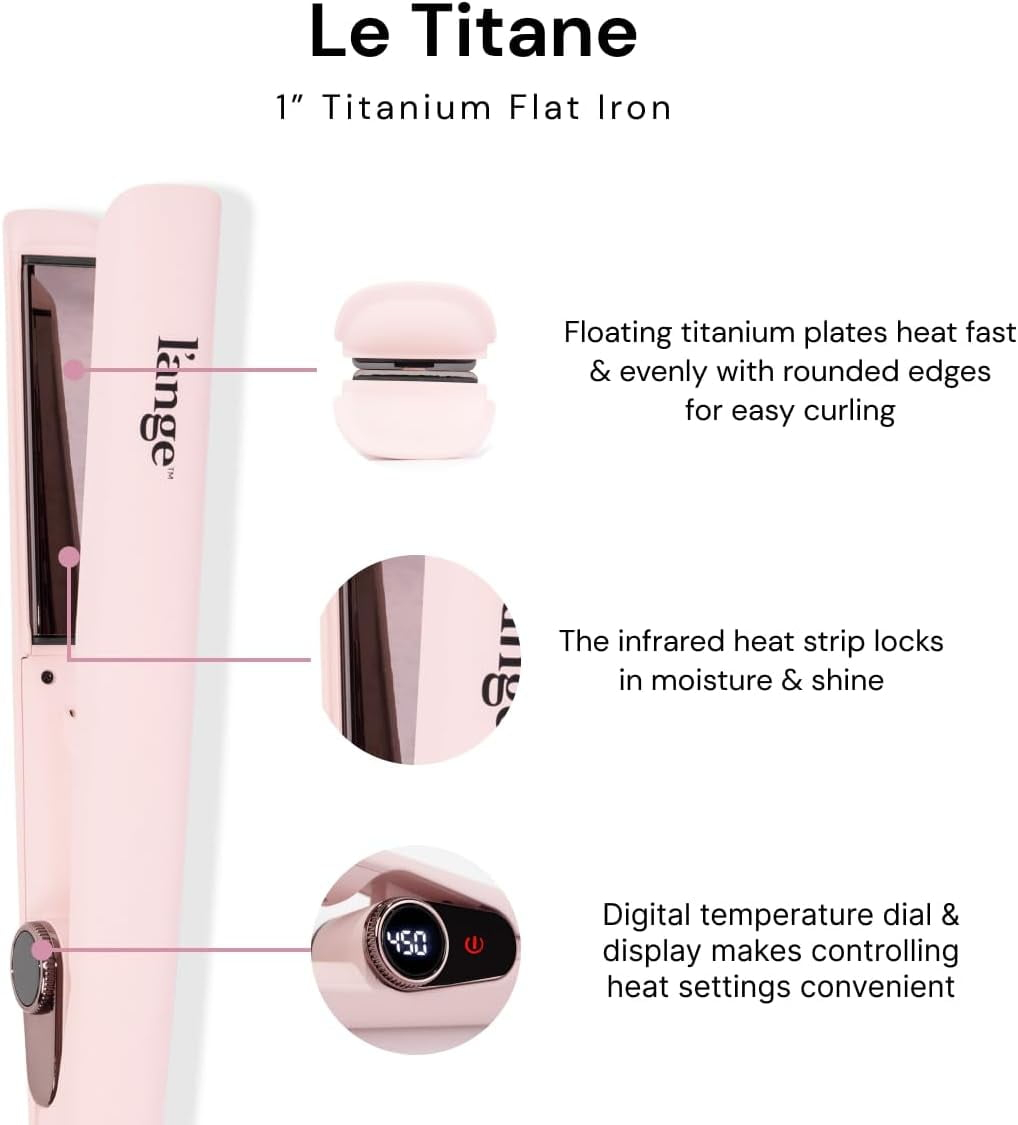 L'ange Hair Le Titane 2-in-1 Titanium Flat Iron Hair Straightener and Curler