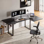 63x43 Inches L Shaped Standing Desk, Electric L Stand Up Desk with 4 Legs, Adjustable Height from 28-46 Inches for Home and