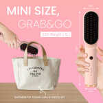 KIPOZI Hair Straightener Brush, Cordless Hair Straightener Brush Portable Hot Comb Straightener, USB Rechargeable & 3 Temp