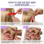 12 PCS Small Size Hair Roller-Self Grip Hair Curler Mini Sized Hairdressing Tools, Salon Curly Style for Short Hair, Pack of 12