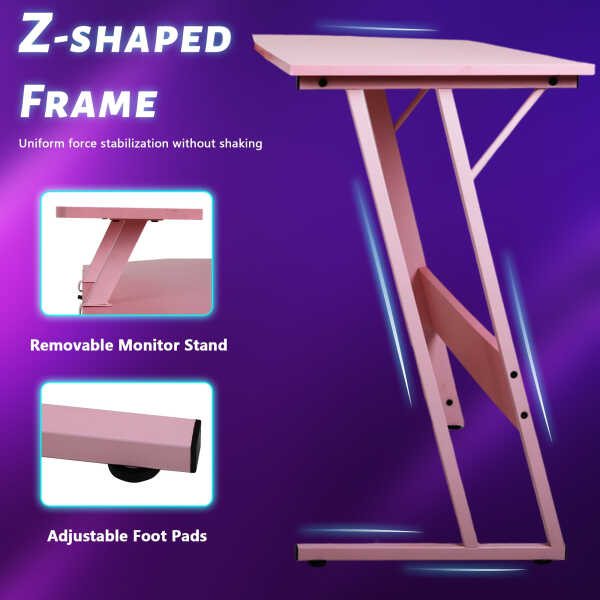 YRLLENSDAN L Shaped Computer Desk, Corner Desk Gaming Table Computer Desk L Shaped Desks Gaming Desks with Large Desktop for