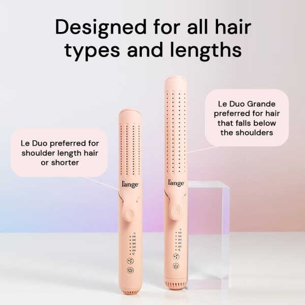 L'ange Hair Le Duo 360 Airflow Styler, Titanium Flat Iron Hair Straightener (Black)