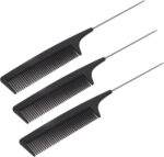 Hair Parting Combs, 10pcs Rat Tail Combs Fine Teeth Smoothing Rounded Surfaces Pointed Hair Parting Combs