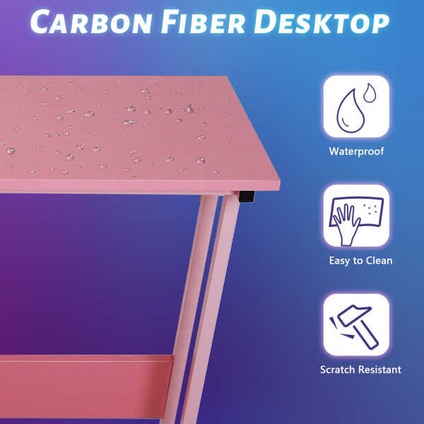 YRLLENSDAN L Shaped Computer Desk, Corner Desk Gaming Table Computer Desk L Shaped Desks Gaming Desks with Large Desktop for