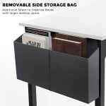 CONCETTA Computer Desk, 31 Inch with Storage Bag and Iron Hooks for Home, Office, Black