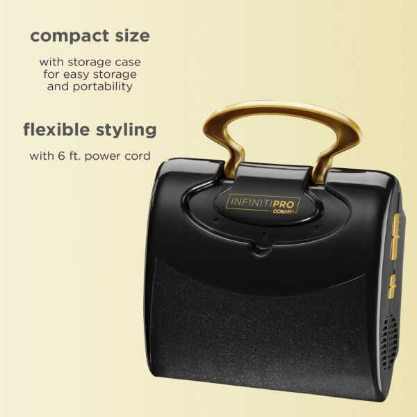 Conair InfinitiPRO Conditioning Soft Bonnet Hair Dryer with Hot Air Vent Brush Attachment