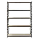 Muscle Rack 48"W x 18"D x 72"H 5-Shelf Steel Freestanding Shelves, Silver