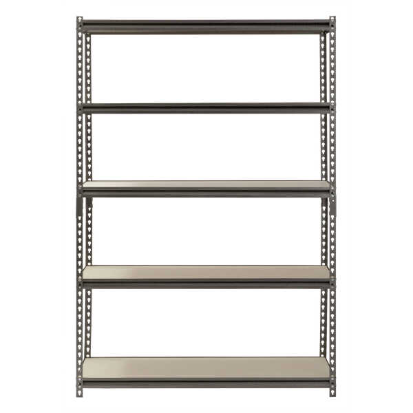 Muscle Rack 48"W x 18"D x 72"H 5-Shelf Steel Freestanding Shelves, Silver