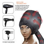 MuzooyBeauty Hood Hair Dryer Attachment Set, Hair Drying Cap Hand Held Dryer Including Soft Adjustable Hooded Bonnet Head Band