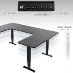 VIVO Black U-Shaped 83" x 60" Height Adjustable 4-Leg Electric Standing Desk