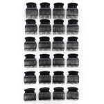 Electric Hot Roller Clip Replacements for Hair Styling (2 Inches, Black, 24 Pack)