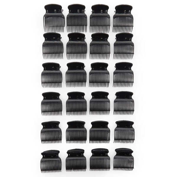 Electric Hot Roller Clip Replacements for Hair Styling (2 Inches, Black, 24 Pack)