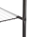 Mainstays 3-Shelf Over the Toilet Steel Freestanding Storage Shelf Unit, Silver, Holds up to 30 lb Capacity