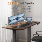 AIMEZO Electric Standing Desk, 48 x 24 inch Adjustable Height Desk with Whole-Piece Tabletop, Stand up Desk for Home Office
