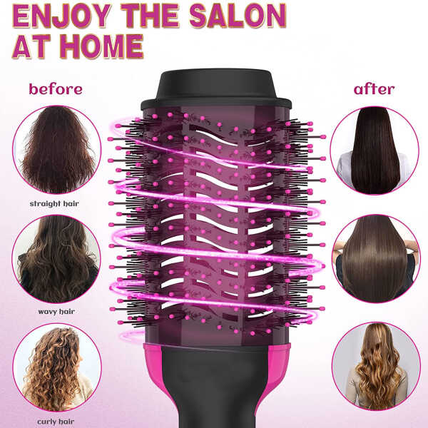 DEISNGB Professional Hair Dryer Brush, Hot Air Brush, One Step Hair Dryer & Hot Air styler for Hair Salon, Blowing