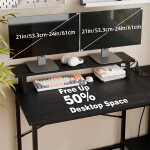 Fairy L Shaped Gaming Desk, 43in Computer Desk with Charging Port (Black)