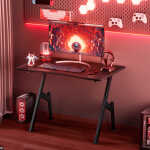 HLDIRECT 47 inch Gaming Desk, Ergonomic Gamer Table, Computer Table, Pc Workstation