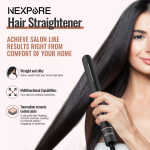 NEXPURE Professional 1" Flat Iron 2 in 1 Hair Straightener & Curling Iron Salon Styling Tool