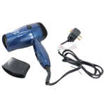 Conair 2 Speed Dual voltage 1875 Watt Compact Folding Ionic Hair Dryer in Dark Blue