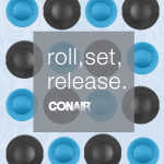 Conair Professional Jumbo and Super-Jumbo Ceramic Hot Hair Rollers, 12 Piece Set, Blue, CHV14XR