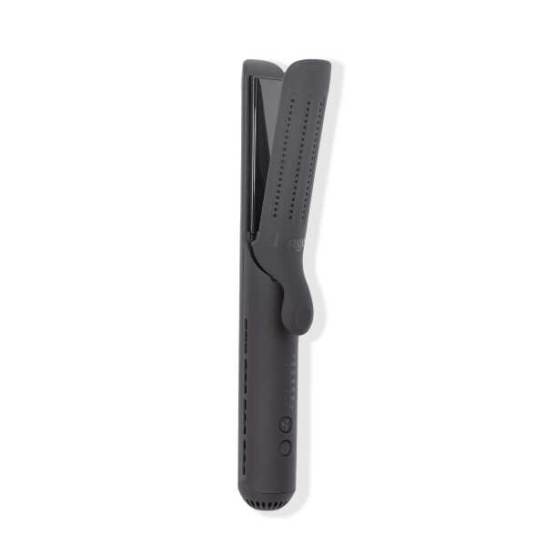 L'ange Hair Le Duo Grande 360&deg Airflow Styler | 2-in-1 Curling Wand & Titanium Flat Iron Hair Straightener (Black)