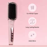 L'ange Hair Le Vite Hair Straightener Brush | Heated Hair Straightening Brush Flat Iron, Black