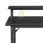 Ktaxon 66" Wood L-Shaped Computer Gaming Desk Corner PC Latop Table Study Office Workstation Black