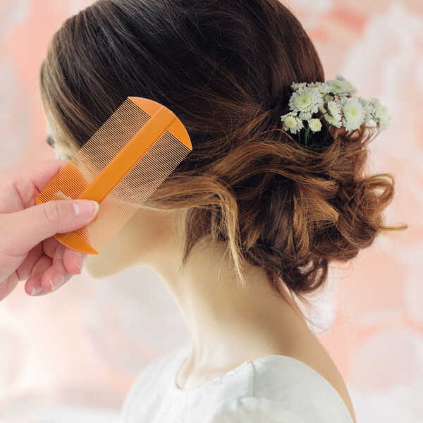 3pcs Double-sided Tooth Lice Combs Portable Hair Scalp Massaging Combs (Orange)