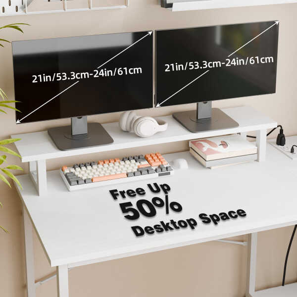 Fairy L Shaped Gaming Desk, 43in Computer Desk with Charging Port (Black)
