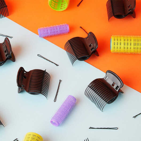 Electric Hot Roller Clip Replacements for Hair Styling (2 Inches, Black, 24 Pack)