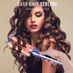 Curling Iron Set,5 in 1 Barrel Curling Wand Set with 0.3"-1.25" Interchangeable Ceramic Triple Barrels Hair Waver,Instant
