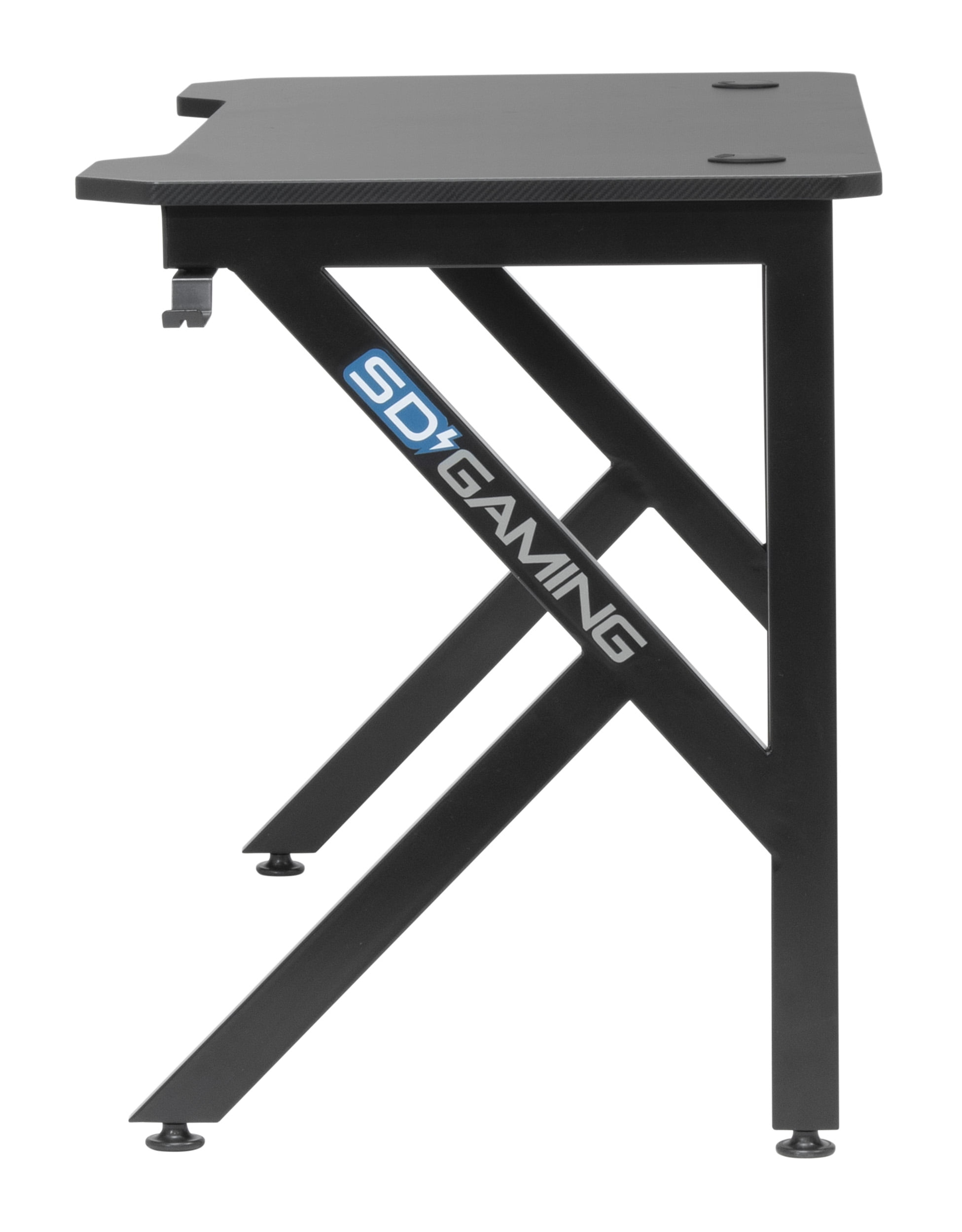 Studio Designs Saga Black Metal Gaming Desk with Cup Holder