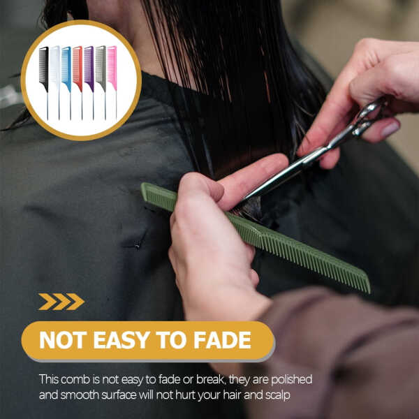 6 Pcs Pointed Tail Comb Parting Rat Teasing Combs Anti-static Hair Plastic Brush
