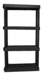Hyper Tough Black Plastic 4-Tier 56.2" H x 30"" W x 13.8" D, 280lb Total Capacity