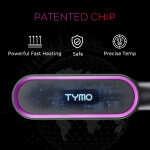 TYMO Ring Hair Straightener Brush, Flat Iron Comb, 5 Temp Settings & 20s Fast Heating, Dual Voltage, Gold