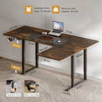 63x43 Inches L Shaped Standing Desk, Electric L Stand Up Desk with 4 Legs, Adjustable Height from 28-46 Inches for Home and