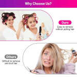 LQQBOX Self-Grip Velcro Curlers for Volume and Blowout Look on Thick, Fine, Medium or Long Hair (6 PCS)