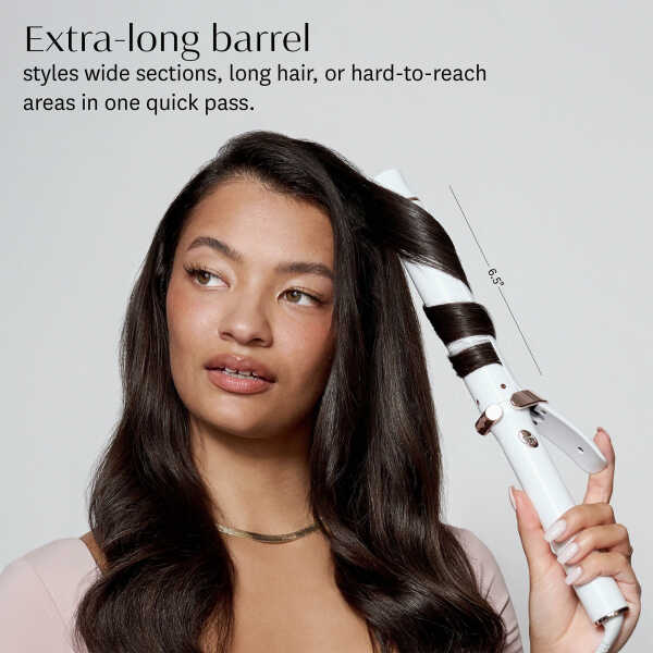 T3 SinglePass Curl X 1.25" Extra-Long Barrel Curling Iron with 9 Heat Settings and Ceramic Barrel for Fast Styling and Lasting