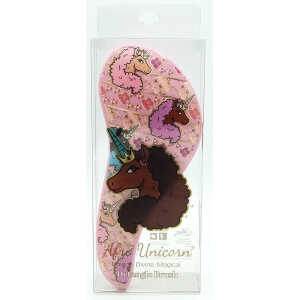 Afro Unicorn Unique Divine Magical Detangle Hairbrush Blue