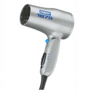 Conair 1875W Compact Folding Handle Hair Dryer, Travel Hair Dryer, Dual Voltage