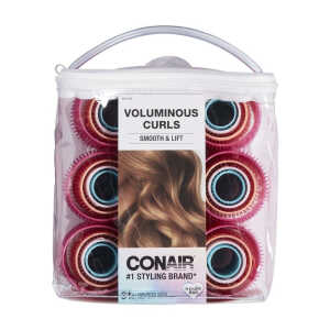 Conair Classic Volumizing Hair Self Grip Rollers, Assorted Sizes, Neon Colors, 31 Ct