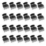 Electric Hot Roller Clip Replacements for Hair Styling (2 Inches, Black, 24 Pack)
