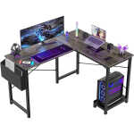 Furnibear Computer Desk with Drawer and Power Outlets, 47" Office Desk with 2 Monitor Stands and Fabric File Cabinet for Home