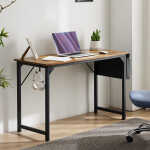 CONCETTA Computer Desk, 31 Inch with Storage Bag and Iron Hooks for Home, Office, Black