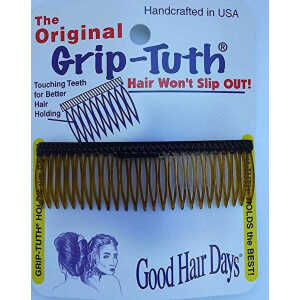 Good Hair Days 3 .. 1/4 Inch Grip-Tuth Shorty .. Comb - Shell