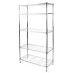 Hyper Tough 5-Tier Wire Storage Shelves, 36" W x 16" D x 72" H, 1750 lb Load Capacity, Black