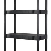 Hyper Tough Black Plastic 4-Tier 56.2" H x 30"" W x 13.8" D, 280lb Total Capacity