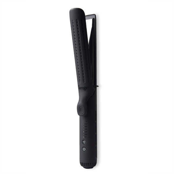 L'ange Hair Le Duo Grande 360&deg Airflow Styler | 2-in-1 Curling Wand & Titanium Flat Iron Hair Straightener (Black)
