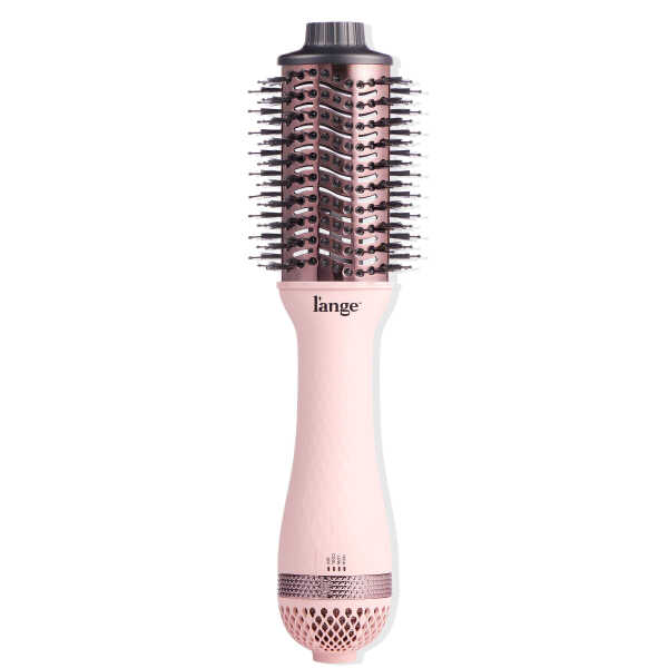 L'ange Hair Le Volume 2-in-1 Titanium Blow Dryer Brush Blush Hot Air Brush with Oval Barrel